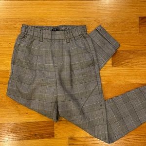 Bershka black and white trousers